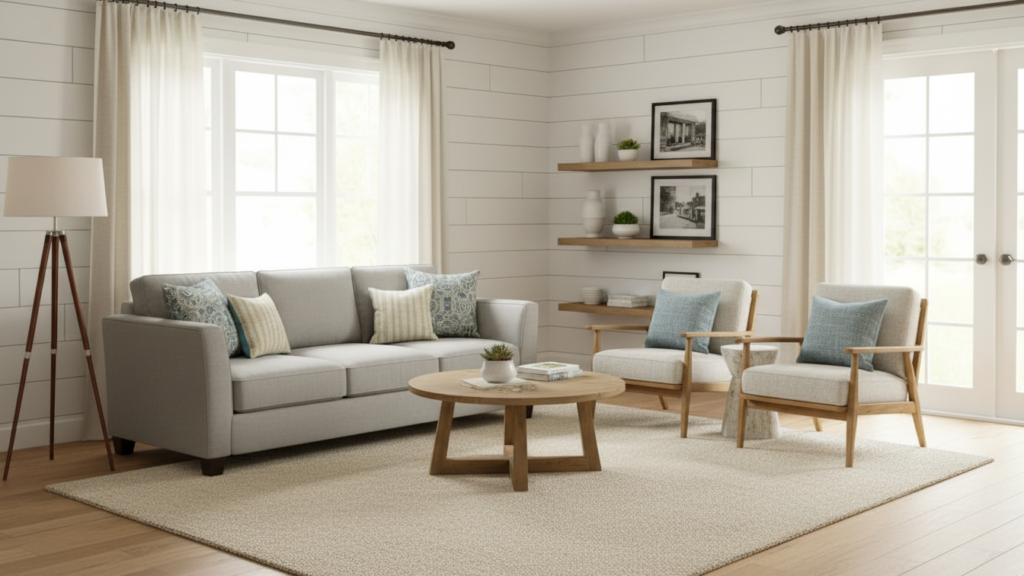 Living room of a Philadelphia apartment after a CNX Clean Pro cleaning